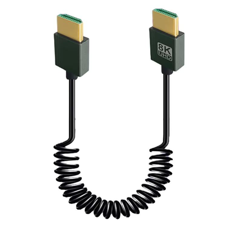 Cavo a molla HDMI 2.1 8K 60HZ lunghezza 0,5 m, Straight Head, Right Bend, Left Bend, Positive Bend, Reverse Bend, Micro HDMI To HDMI Straight, Micro HDMI Left Bend, Micro HDMI Right Bend, Micro HDMI Positive Bend, Micro HDMI Reverse Bend